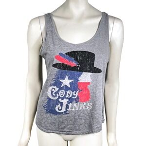Cody Jinks Women's Graphic Concert Tank Top Size Large Gray Summer‎